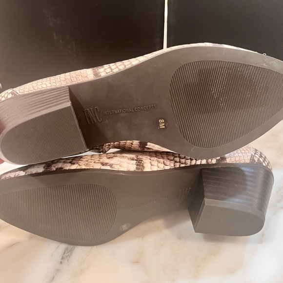 INC Women's Idra Block-Heel Booties, Tan Snake, Created for Macy's Women's Shoes - Picture 11 of 11